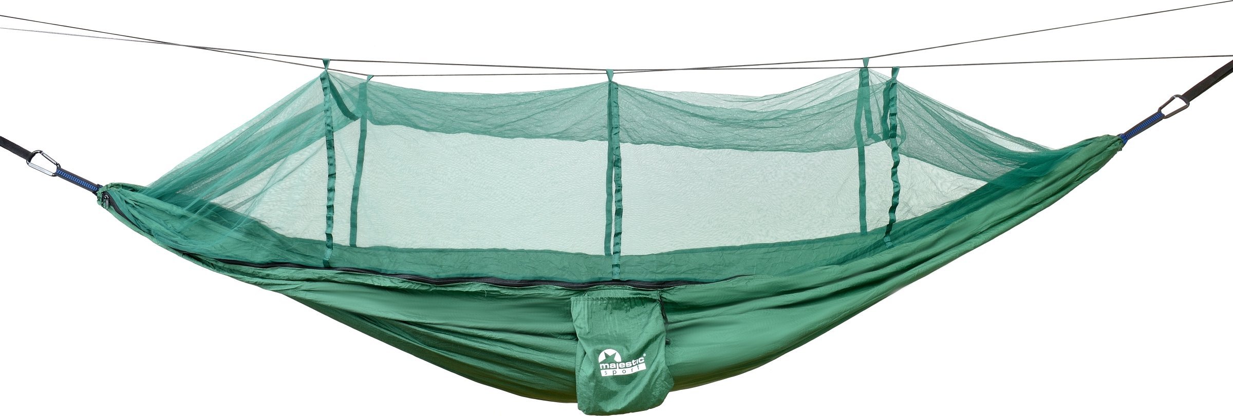 Hamak turystyczny z moskitierą NOX Majestic Sport 260x140 cm c.zielony-j.zielony