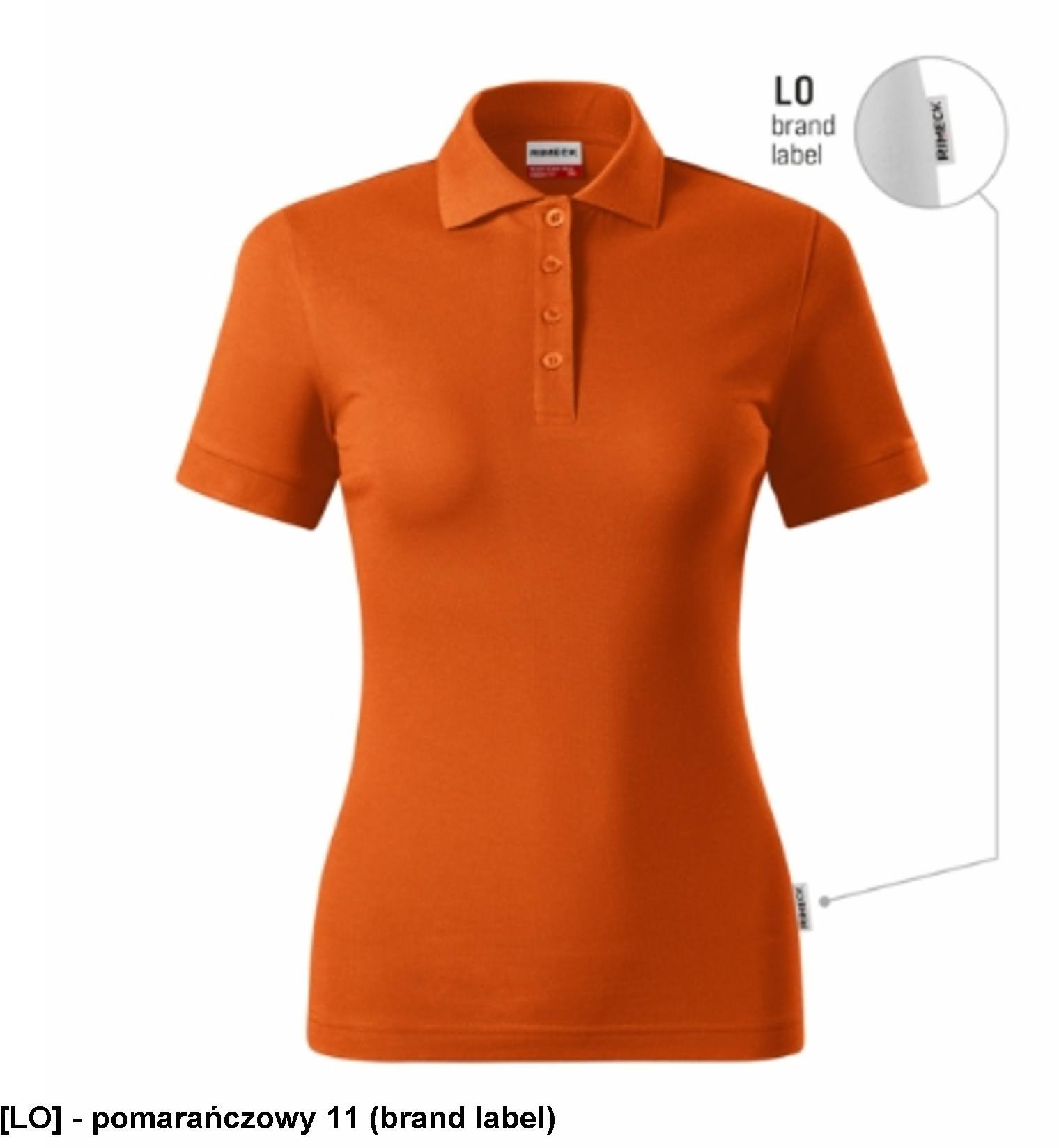 Resist Heavy Polo - ADLER - Resist Heavy Polo - Koszulka polo damska, 200 g/m2, 100 % bawełna - pomarańczowy 11 (brand label) 3XL