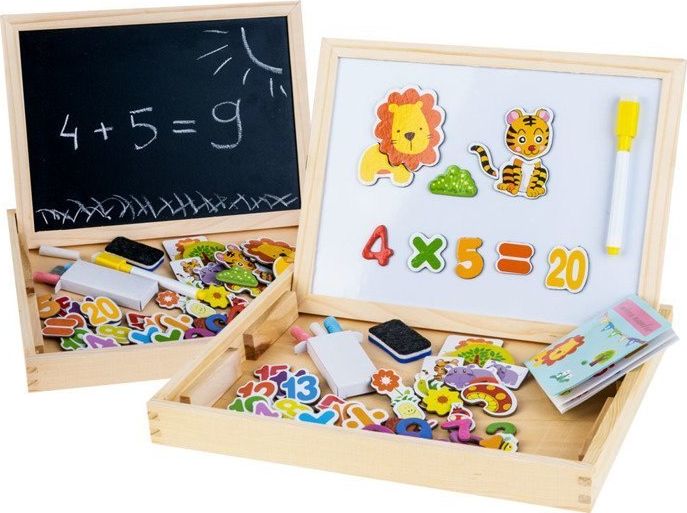 Jokomisiada Drewniana TABLICA magnetyczno kredowa + akc TA0072