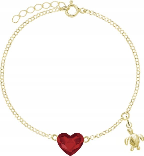 Radziszewska Jewellery Pozłacana Bransoletka SERCE z zawieszką DEDYKACJA