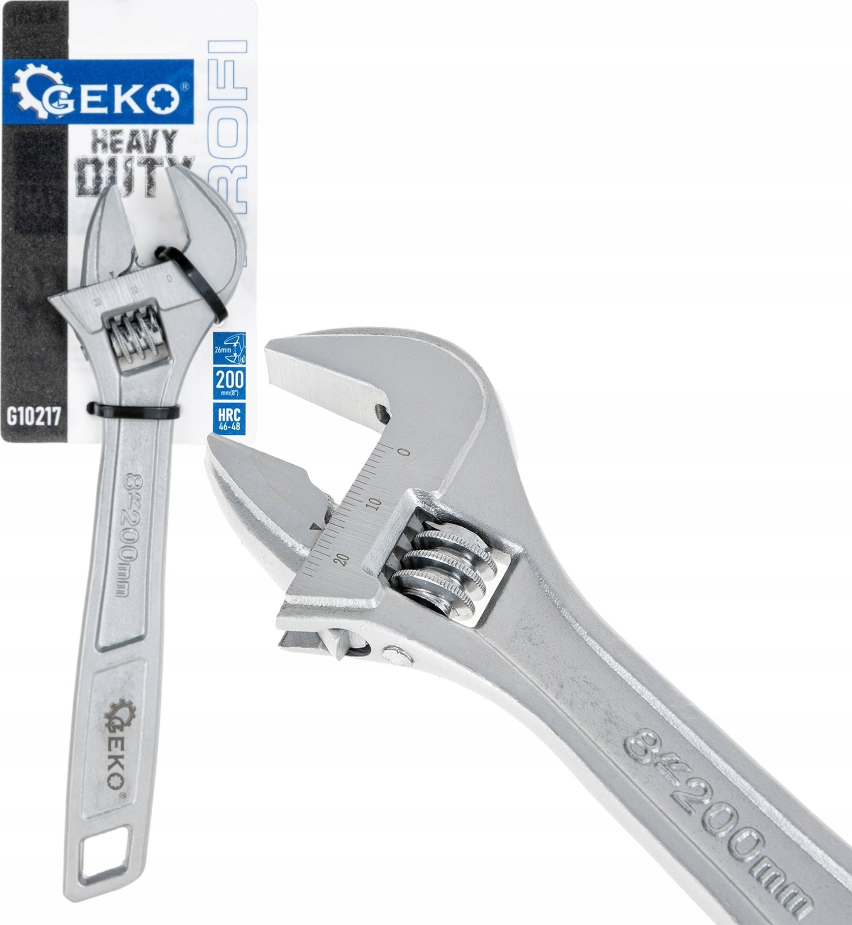 Klucz nastawny szwed 8" 26mm PROFI (6/60)