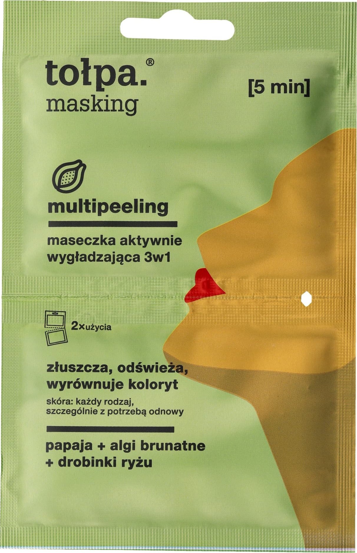 TOLPA TOŁPA Masking Maseczka aktywnie wygładzająca 3w1 - multipeeling 5ml x 2