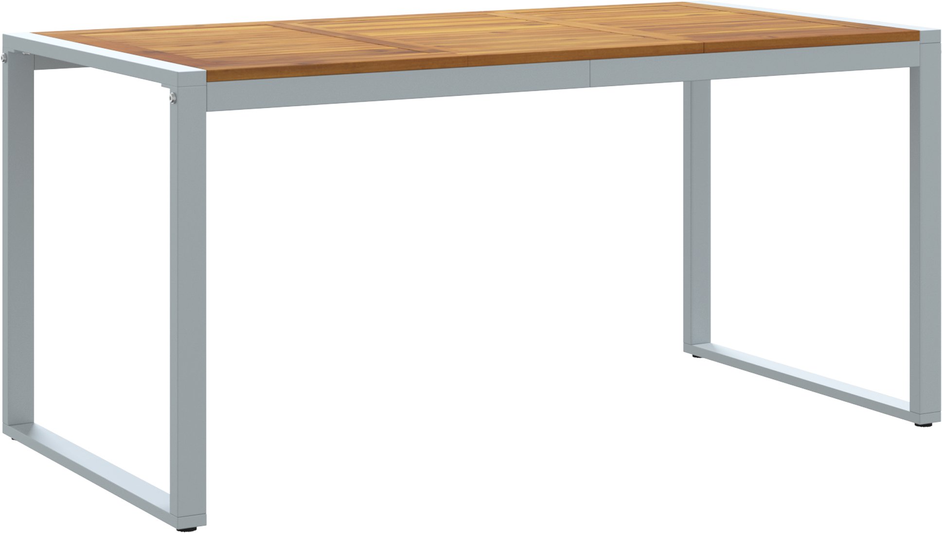 Stół jadalny vidaXL na zewnątrz Szary 160x80x75 cm Stal i lite drewno akacjowe
