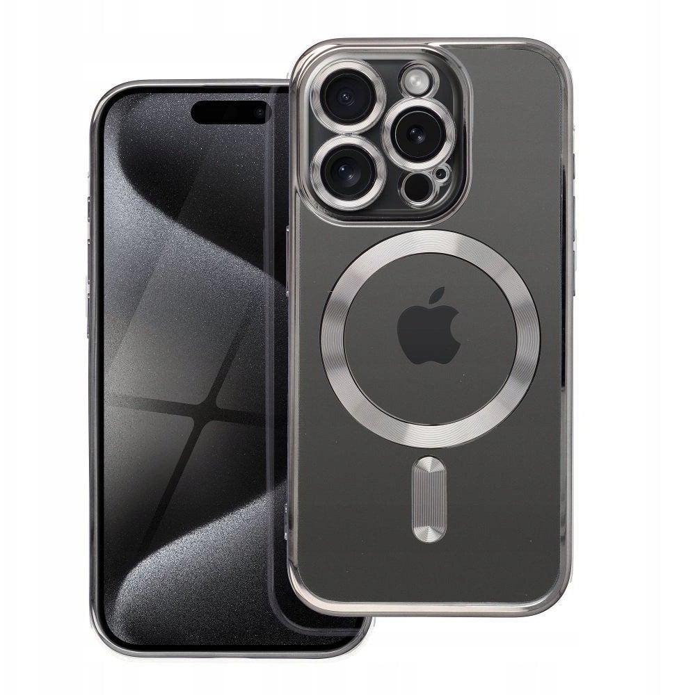 Futerał ELECTRO MAG COVER kompatybilny z MagSafe do IPHONE 16 Pro tytanowy szary