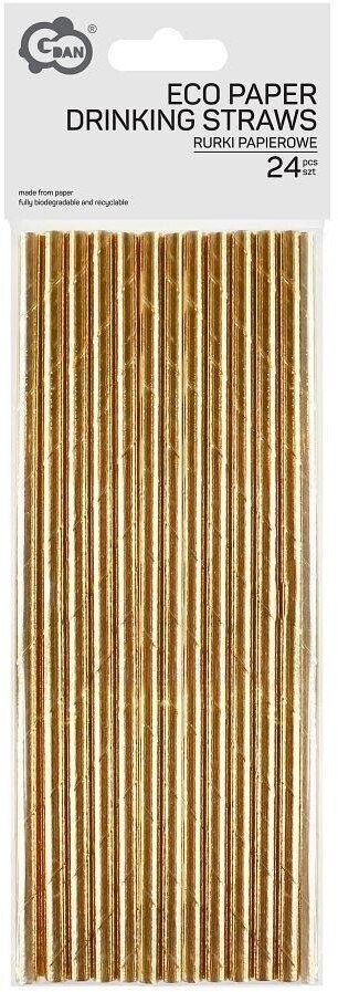 GoDan Rurki papierowe różowo-złoty 6x197mm 24szt