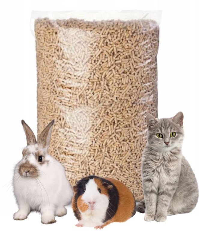 EcoPellet Ekologiczny żwirek drewniany pellet dla kota, świnki, królika 15kg