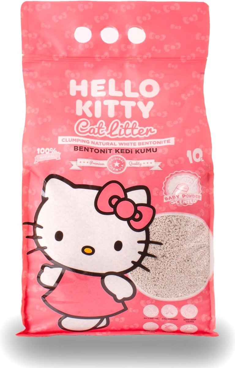 Żwirek dla kota Sanicat Hello Kitty Baby Powder 10 l
