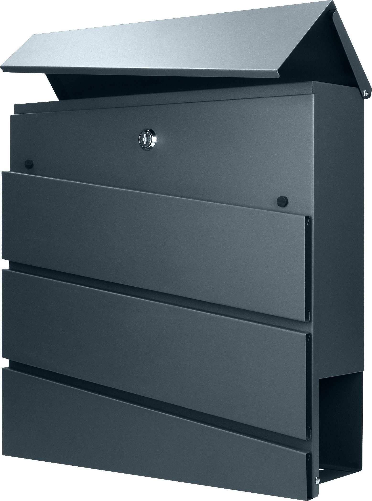 Orno Skrzynka na listy BORNEO z galwanizowanej stali z gazetnikiem, antracyt