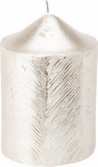 Home Styling Collection Świeca ozdobna z metalicznym wzorem, 7 x 10 cm