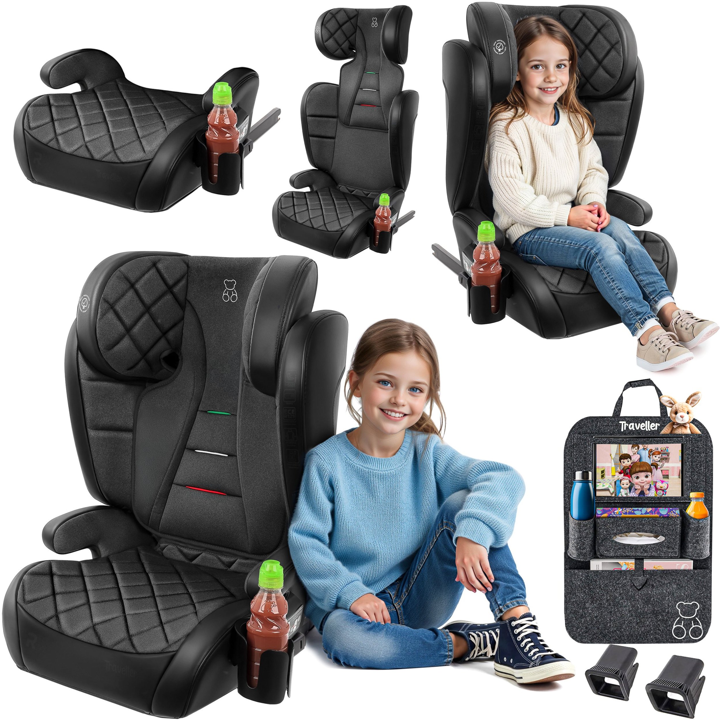 Fotelik samochodowy Stabilus EZIO FOTELIK SAMOCHODOWY PODSTAWKA 2w1 I SIZE 100-150 CM R129 ISOFIX