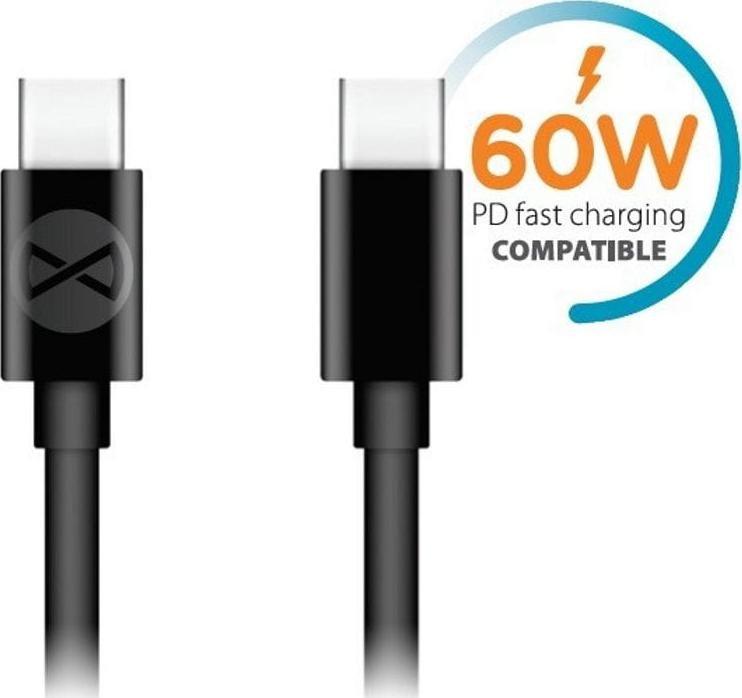 Kabel USB Techonic USB-C - USB-C 1 m Czarny (8_2264833)