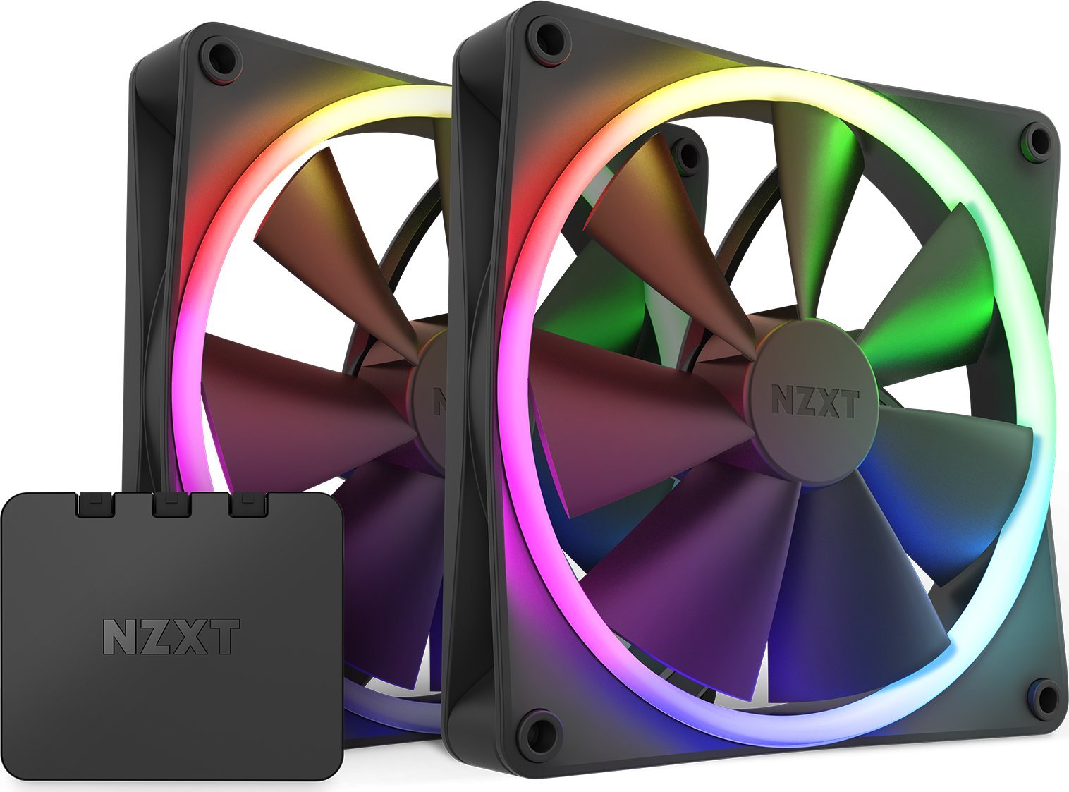 Wentylator Nzxt F140 RGB 2-pack + Hub (RF-R14SF-B1)