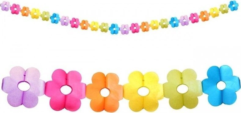 Girlanda papierowa kolorowe Kwiaty