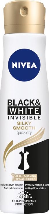 Nivea Dezodorant INVISIBLE SILKY SMOOTH spray damski 250ml