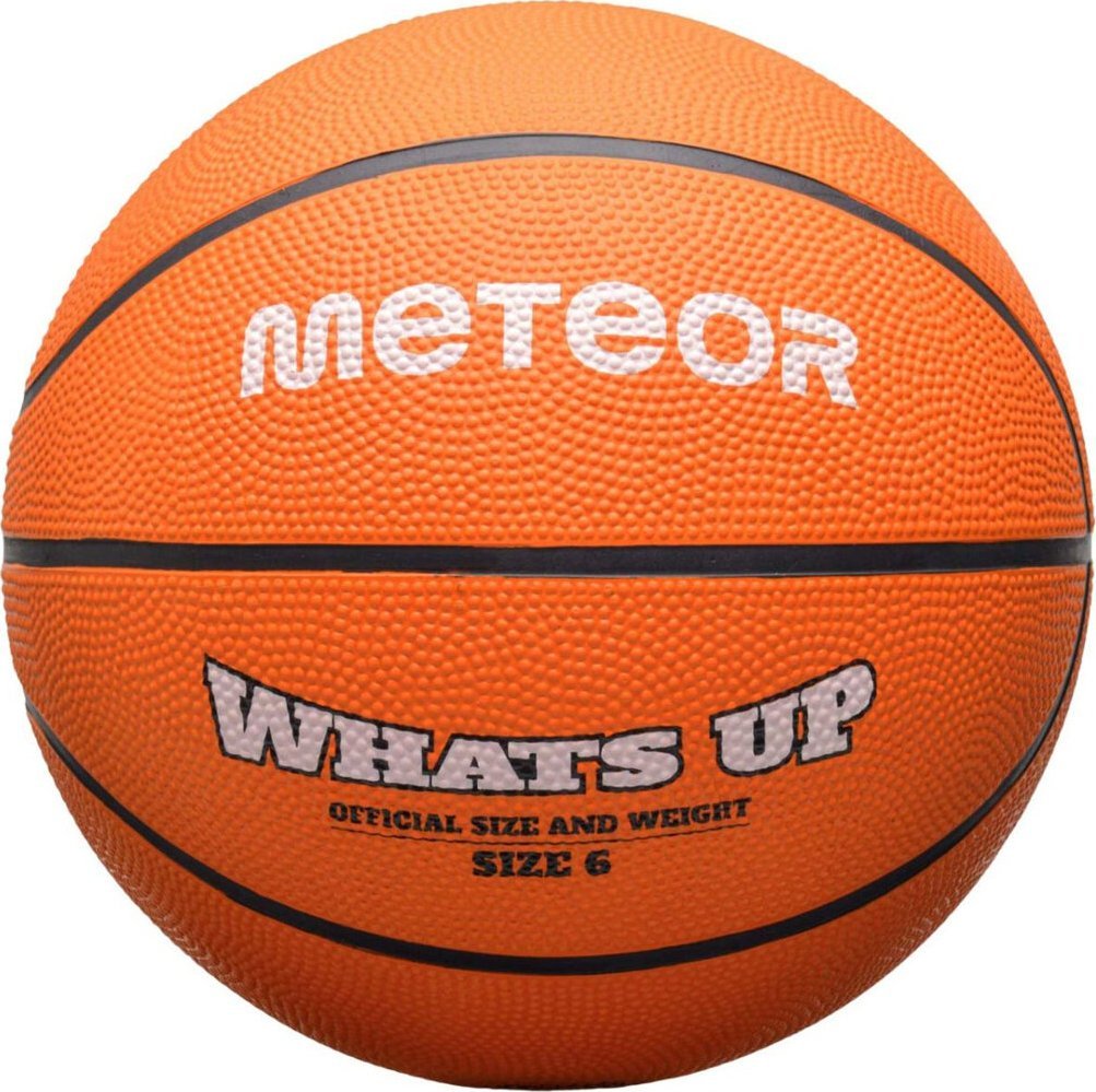 Meteor Piłka do koszykówki koszykowa Meteor What's Up pomarańczowa 16832 6