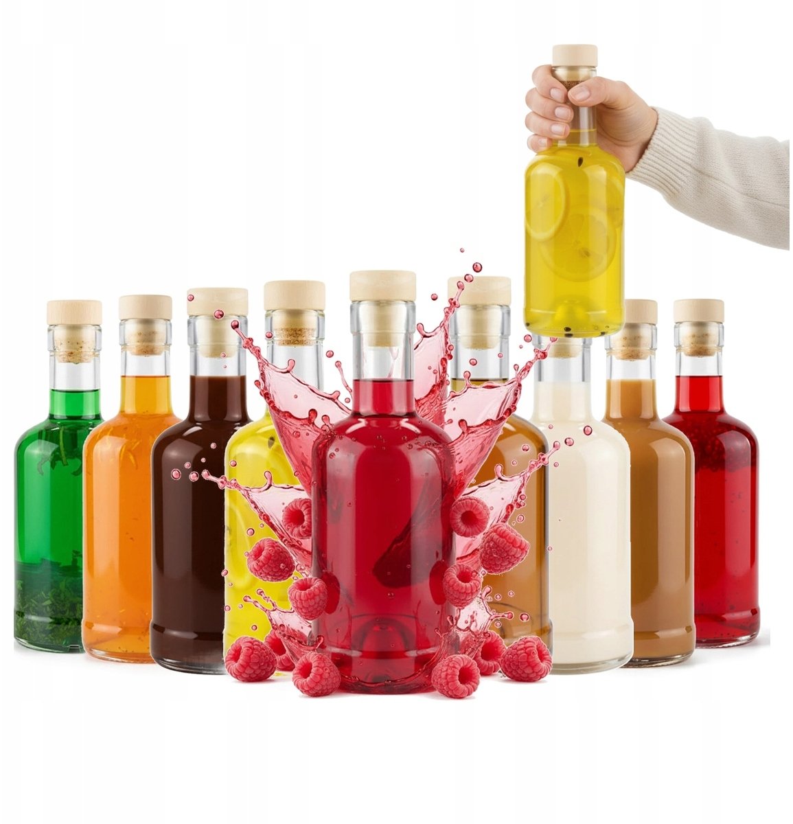 10x Butelki Na Prezent Likier Nalewki Wino - Butelka Szklana Tadek 250ml