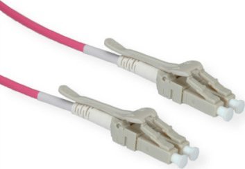 Roline ROLINE glasvezelkabel 50/125m OM4, LC/LC, złącze niskostratne, fioletowy, 7 m