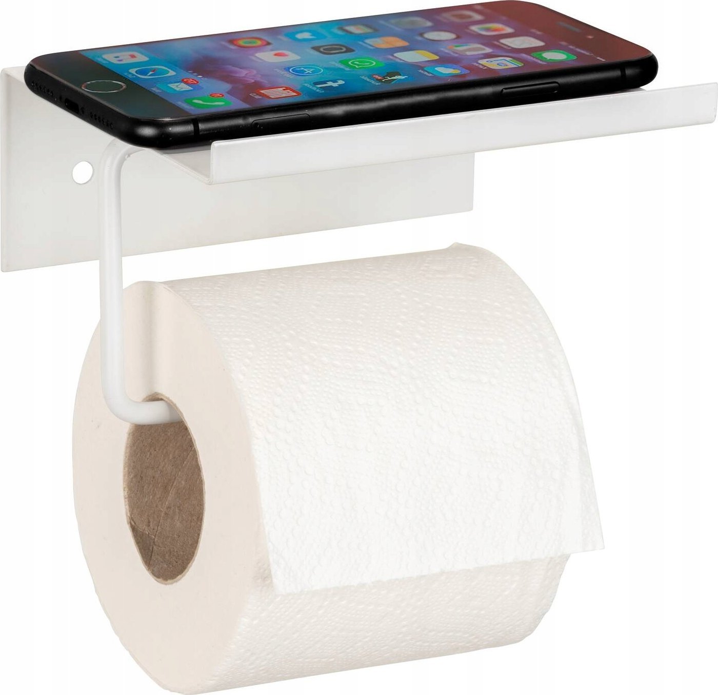 Wenko Metalowy uchwyt na papier z półeczką DESULO