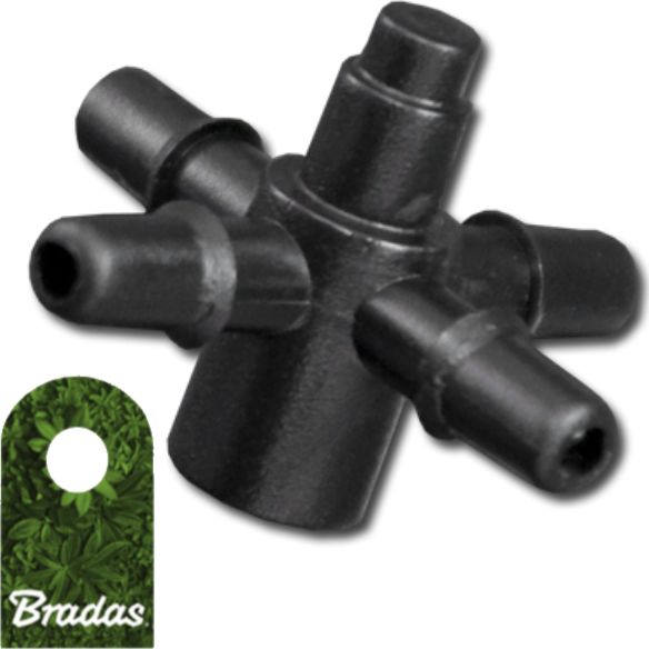Bradas Czwórnik do emiterów i kroplowników patykowych wejście 4mm Bradas 1635