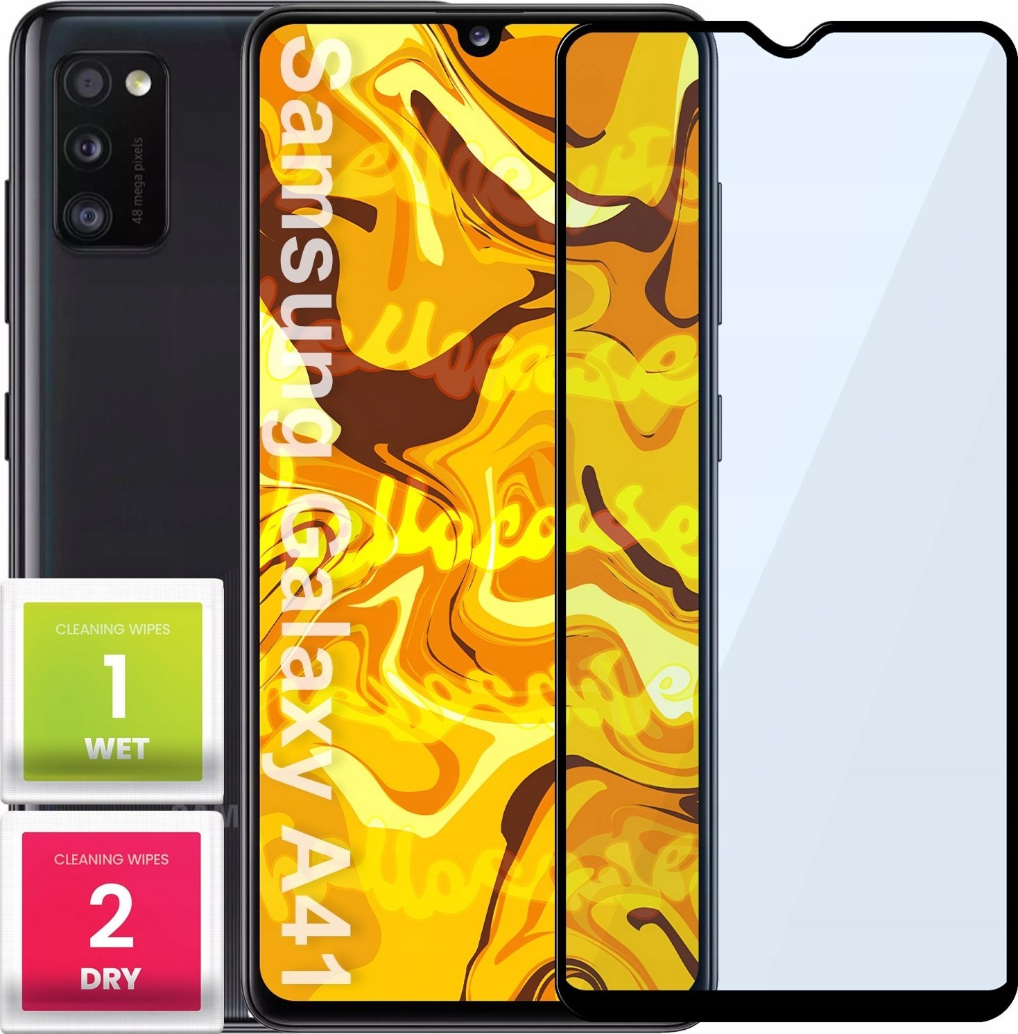 Hello Case SZKŁO HARTOWANE DO SAMSUNG GALAXY A41 PEŁNE NA CAŁY EKRAN SZKIEŁKO OCHRONNE