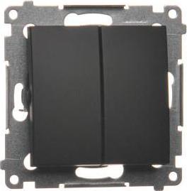 Kontakt-Simon Simon 54 Łącznik świecznikowy (moduł) 10AX 250V szybkozłącza czarny mat DW5.01/49