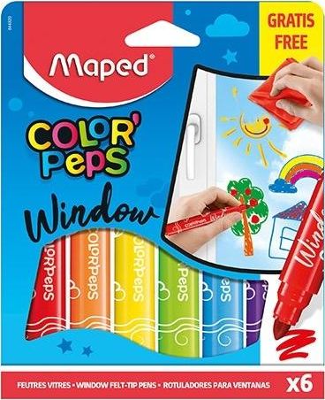 Maped Flamastry do szyb Colorpeps Window 5 kolorów MAPED