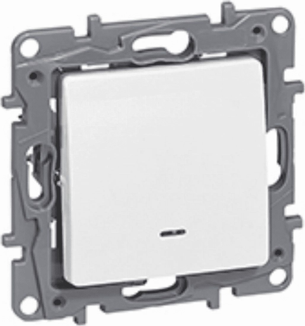 Legrand Przycisk pojedynczy Niloe podświetlany 6A biały (764522)