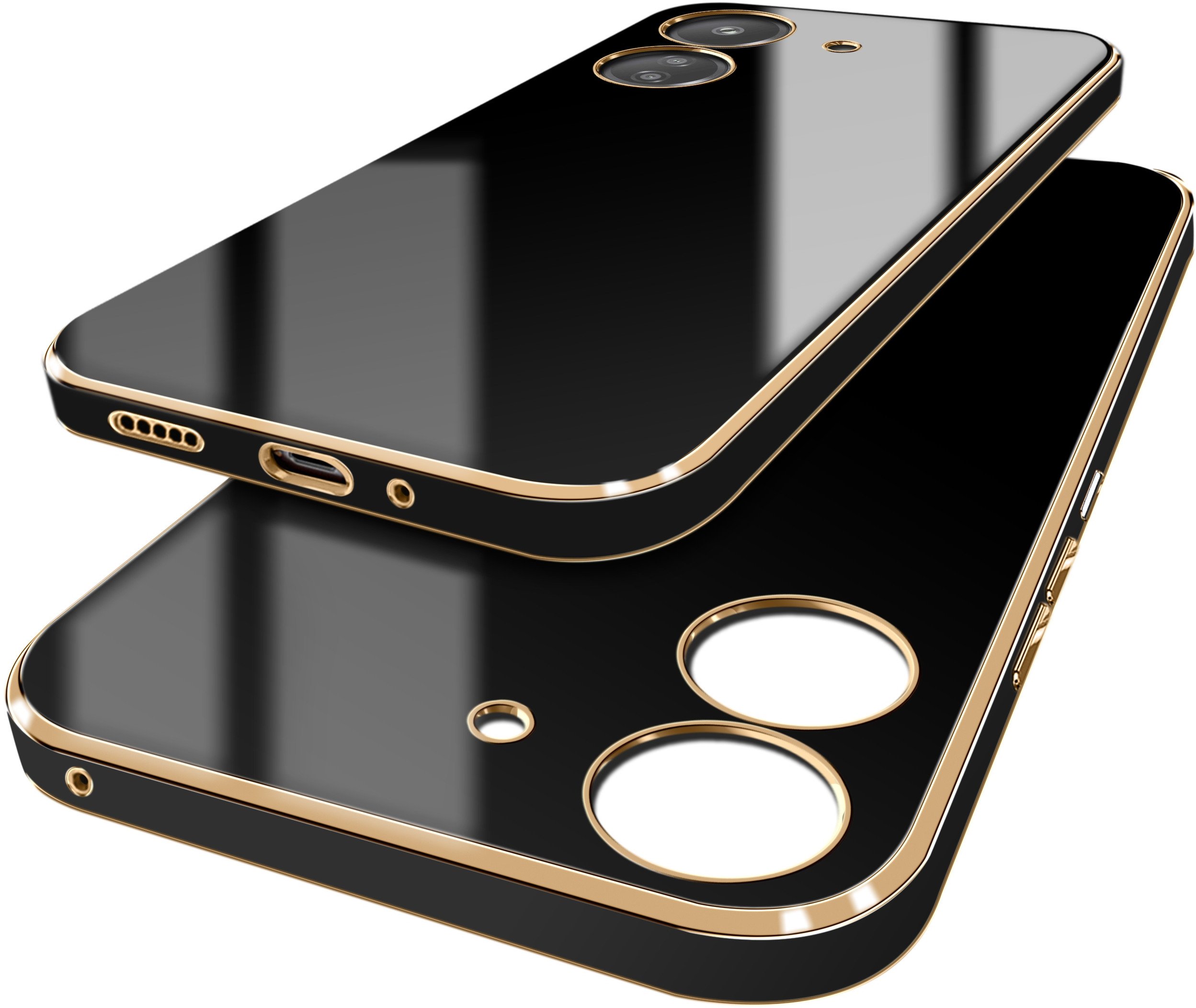 Etui do Xiaomi Redmi 13C | Poco C65 GOLDEDGE CASE + Szkło 9H