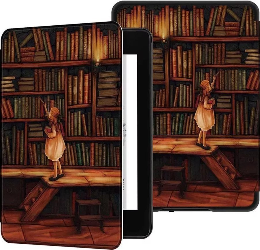 Strado Etui graficzne Smart Case do Kindle Paperwhite 1/ 2/ 3 (Library Girl)