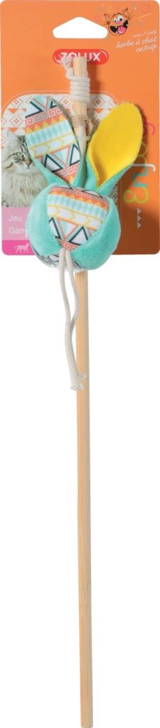 Zolux Zabawka dla kota wędka KALI piłka kol. zielony