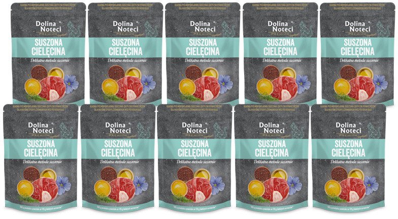 Dolina Noteci Premium Karma suszona dla sterylizowanych kotów wszystkich ras cielecina zestaw 10 x 150 g