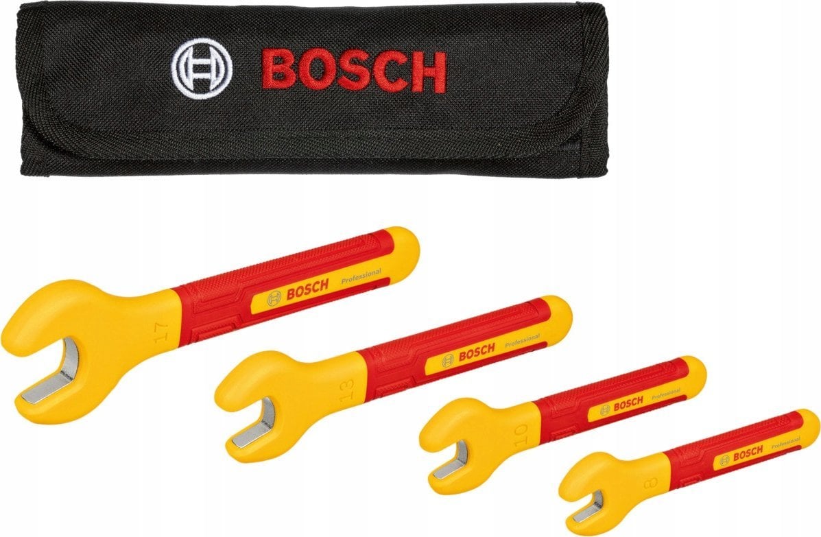 Zestaw kluczy płasko-oczkowych VDE 4-częściowy 8/10/13/17 mm