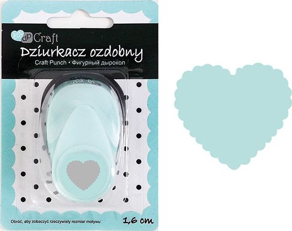 DP Craft Dziurkacz ozdobny DPCRAFT 1,6cm Serce falbanka Dalprint