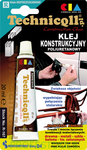 Technicqll Klej konstrukcyjny poliuretanowy 20ml na blistrze R-167