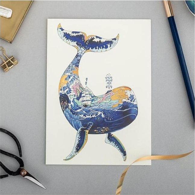 DM Collection Karnet A095 B6 + koperta Wieloryb