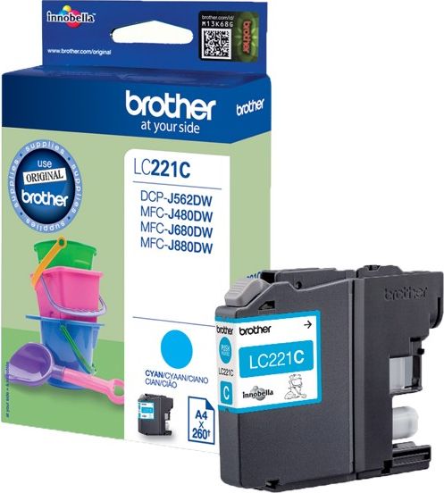 Tusz Brother tusz oryginalny Ink LC-221C Cyan - LC221C