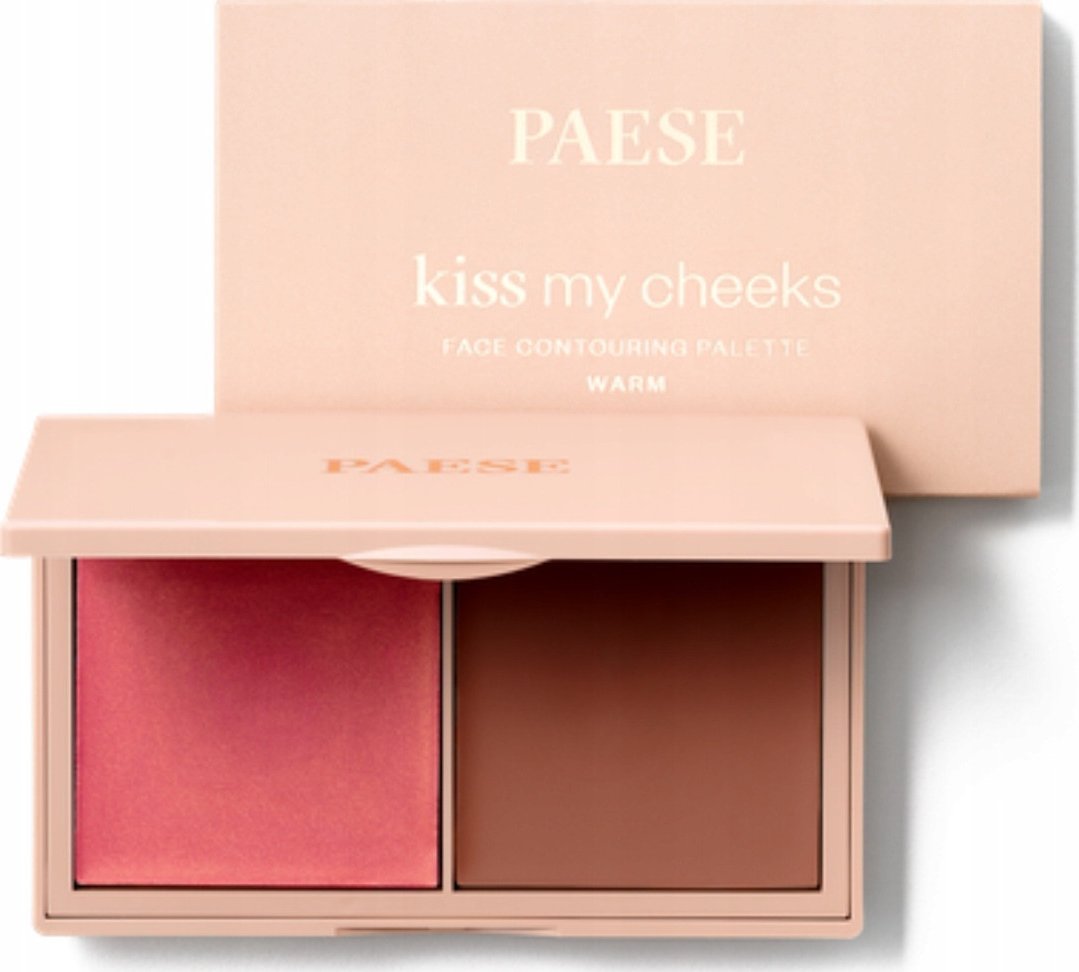 Paese Kiss My Cheeks Paleta Do Konturowania Kremowy Bronzer + Róż Warm 15g