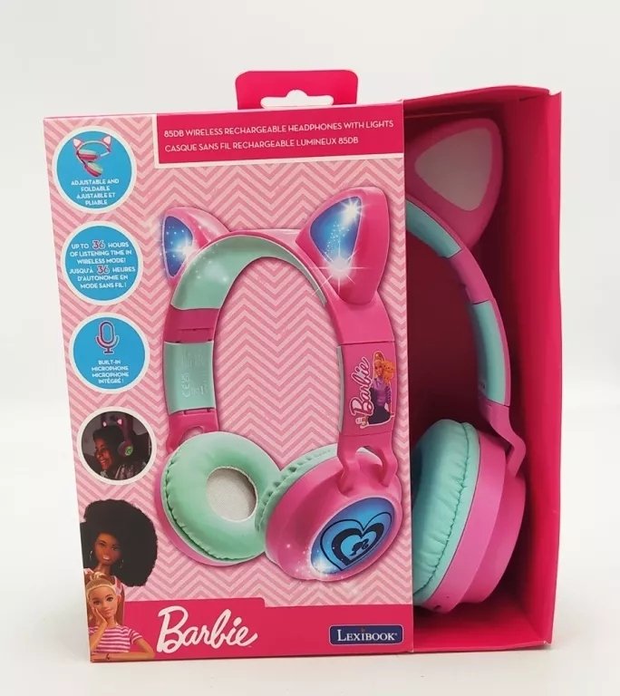 Barbie Cat’s ears shape wireless rechargeable headphones with lights