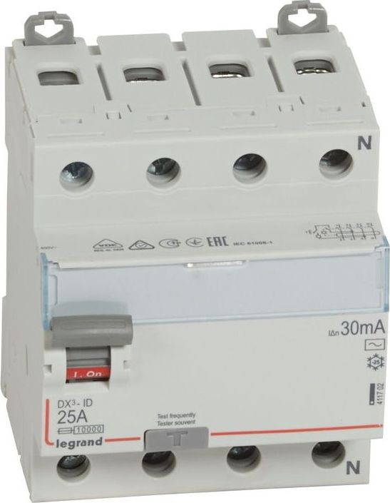 Legrand Wyłącznik różnicowoprądowy 4P 25A 0,03A typ AC P304 DX3 411702