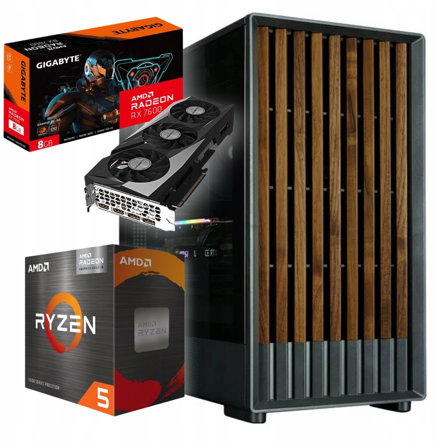 Komputer BSG Raptor V26 AMD Ryzen 5 AMD Radeon RX 7600 32GB DDR4 1000GB SSD Windows 11