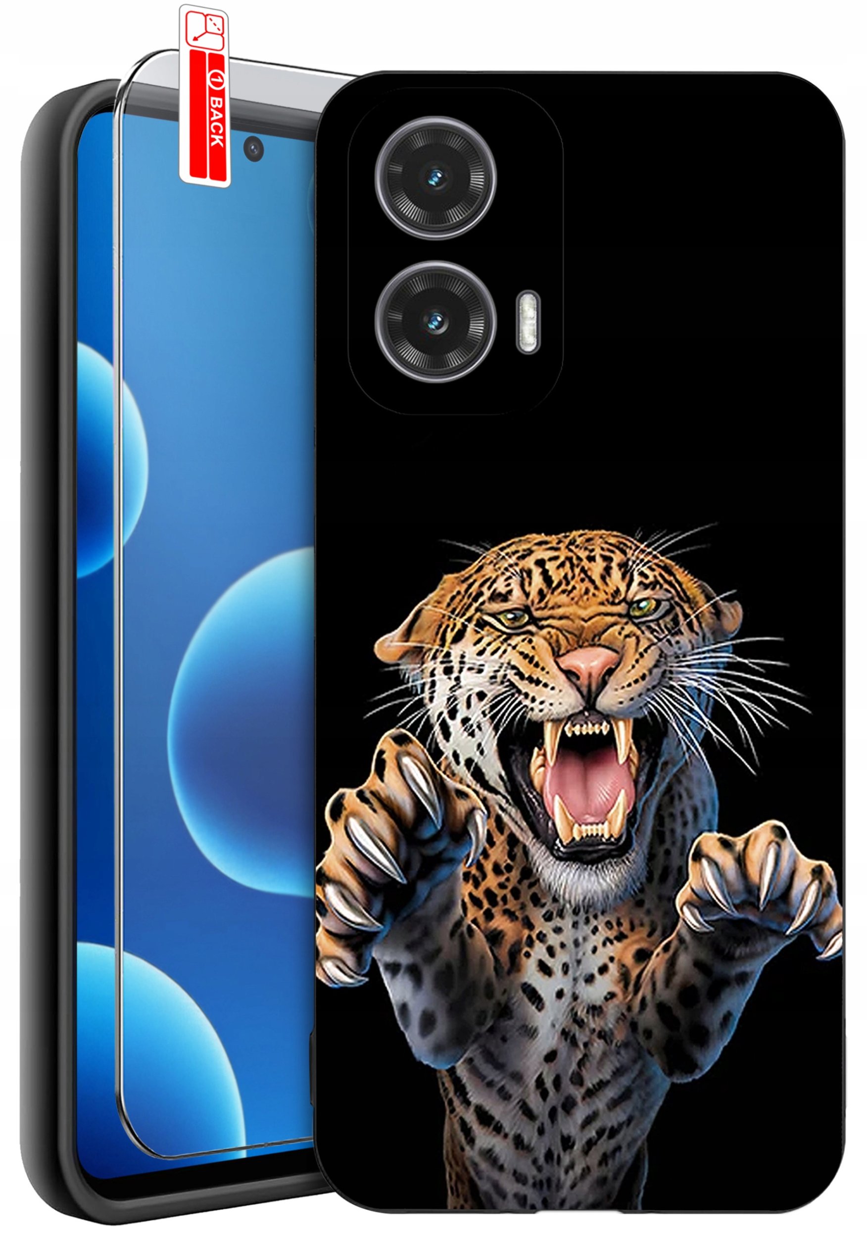 ETUI do Motorola Moto G45 5G | WZORY | SILIKONOWE MATT CASE + SZKŁO 9H