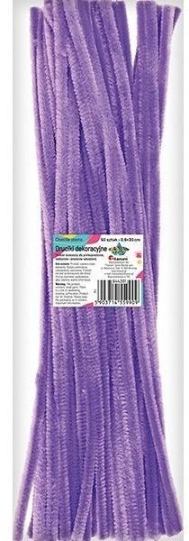 Druciki dekoracyjne 0,6x30cm jasnofioletowe 50szt