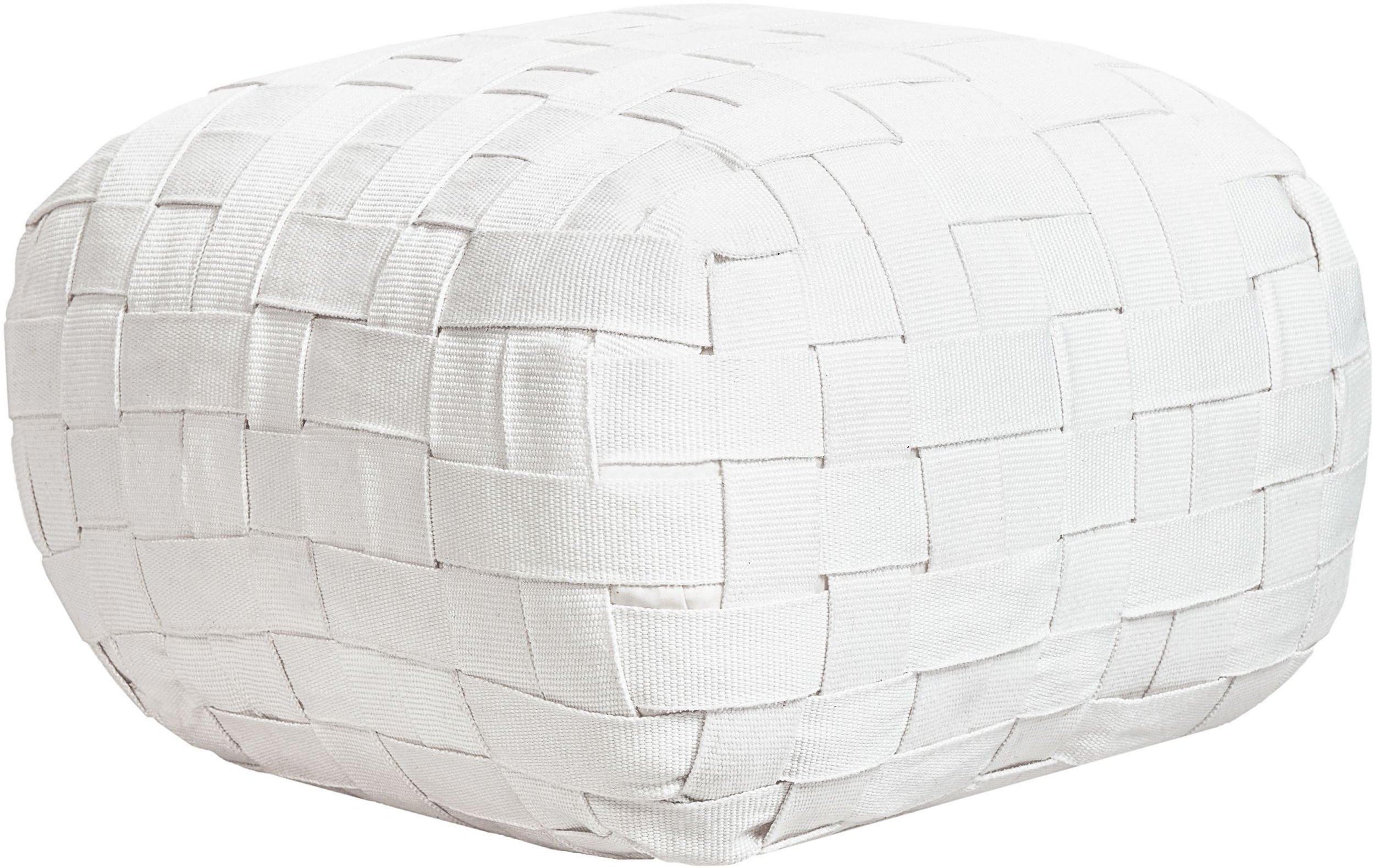 Beliani Puf ogrodowy 50 x 50 cm złamana biel BODLA