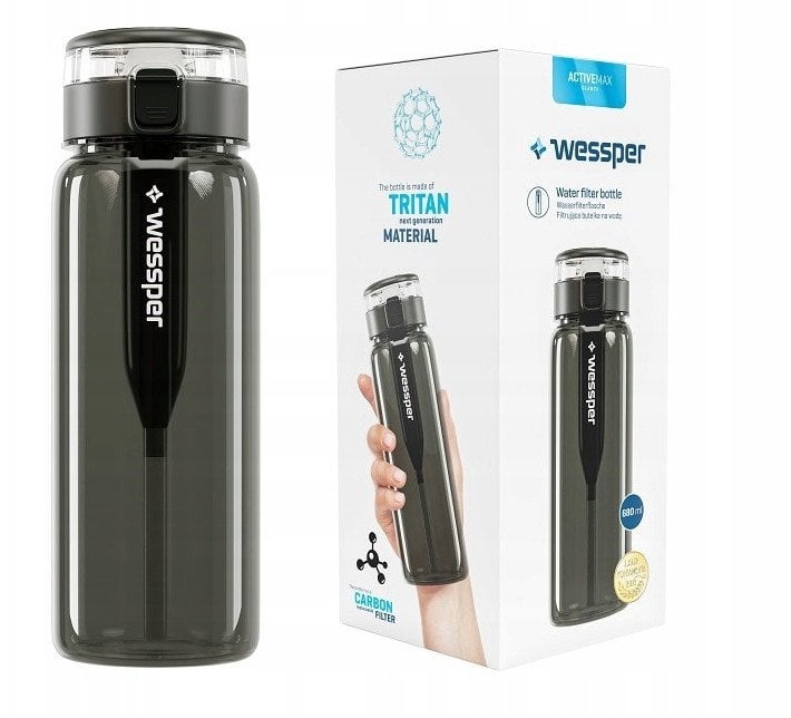 Wessper ActiveMax Clarti Glass Szklana butelka filtrująca 0,68 l