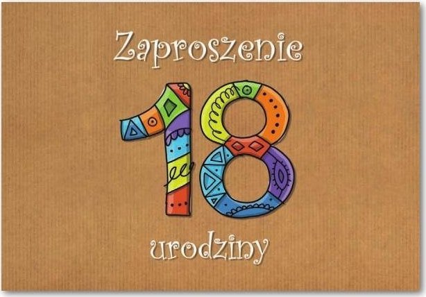 Trend Zaproszenie Urodziny 18 ZT43 (10szt.)