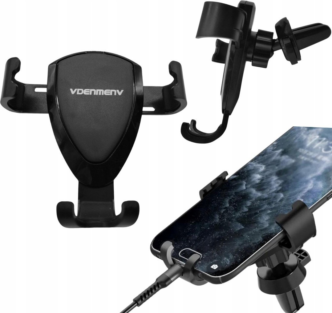 . DENMEN UCHWYT SAMOCHODOWY KRATKA CZARNY DH09