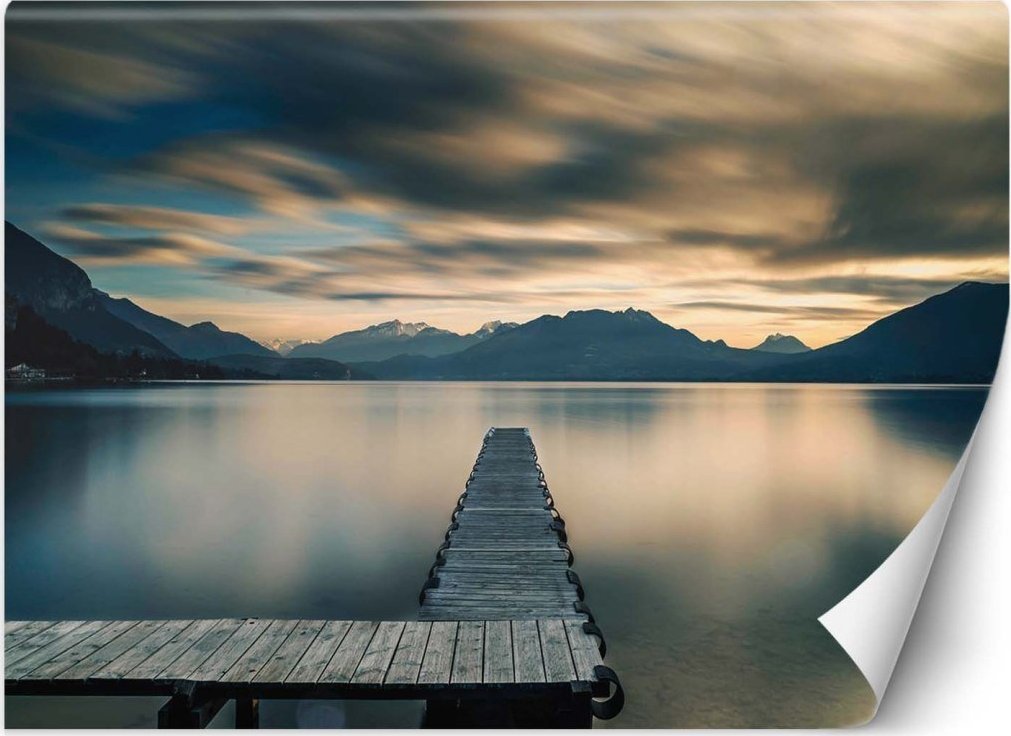 Feeby Fototapeta, Drewniany pomost nad jeziorem - 400x280