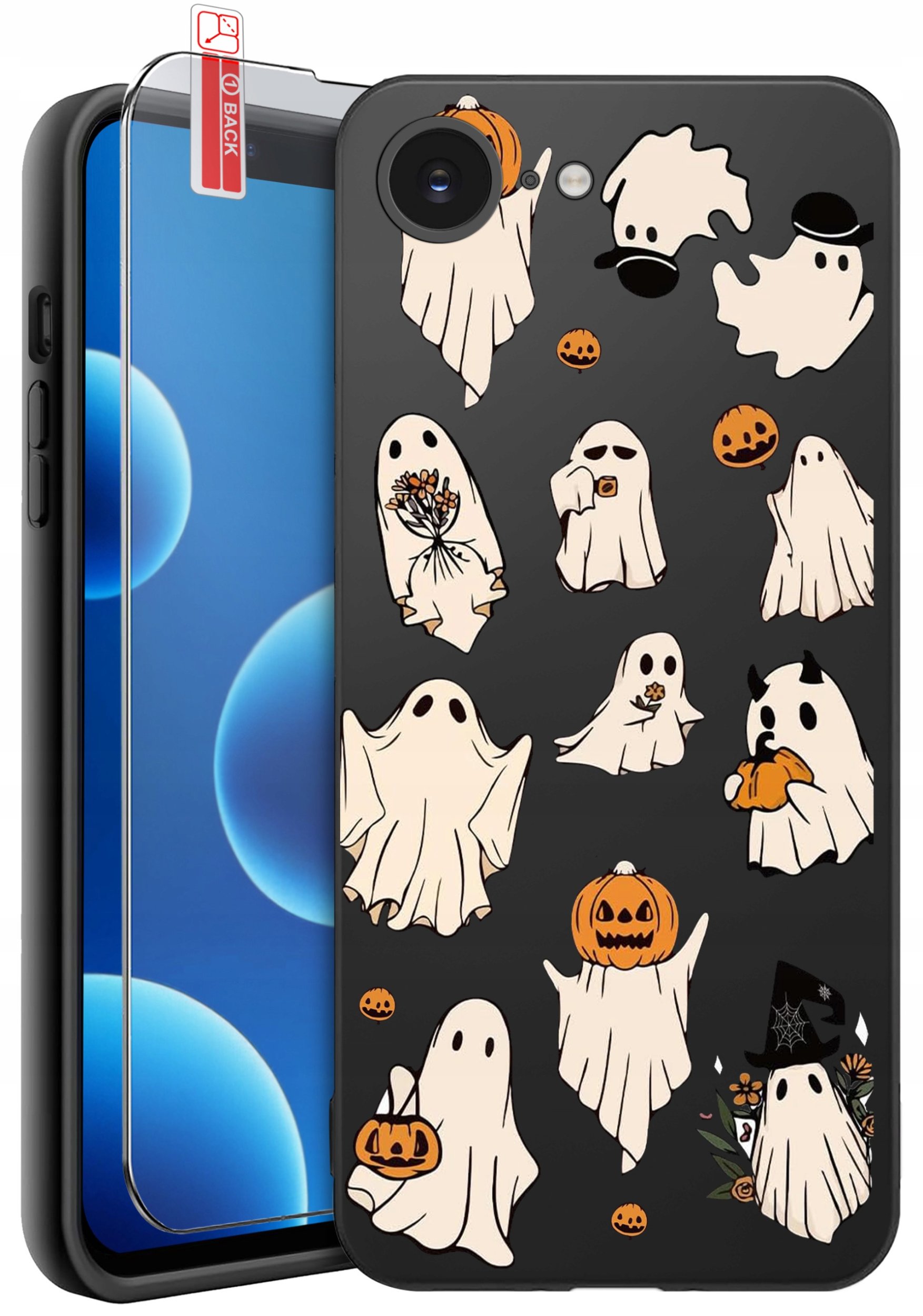 ETUI do iPhone 16e | WZORY | SILIKONOWE MATT CASE + SZKŁO 9H