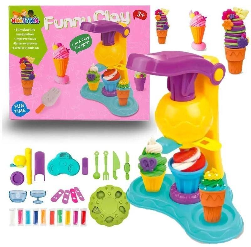 Ciastolina Lodziarnia zestaw maszynka + akcesoria