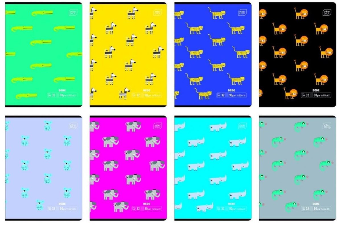 Zeszyt A5/32K trzylinia kolor 90g BB Kids (10szt)